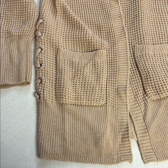 No Boundaries Women's Beige Knit Cardigan π― - Picture 5 of 12